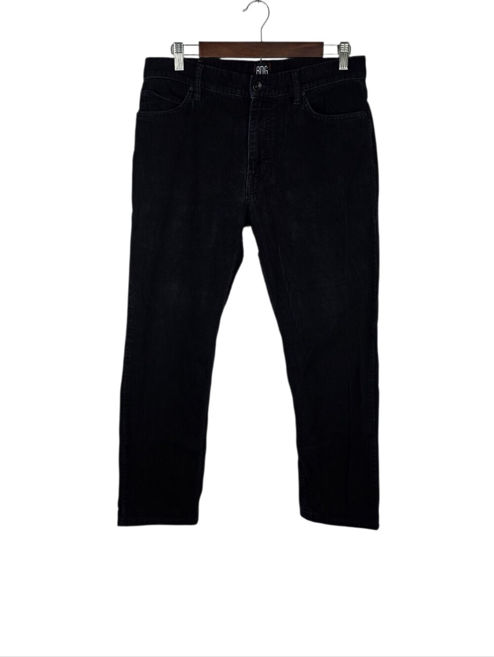 BDG Womens Black Corduroy Pants Dad Fit Straight Grunge Skater Goth Size 30 x 30